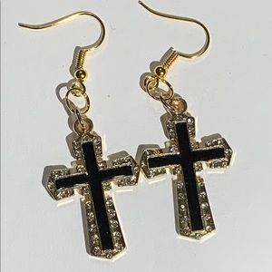 Cross Charm Earrings